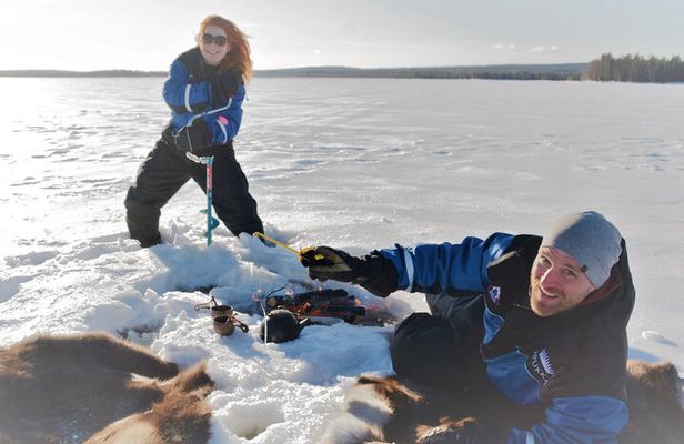 Ice Fishing Like a Finn in Rovaniemi, Apukka Resort