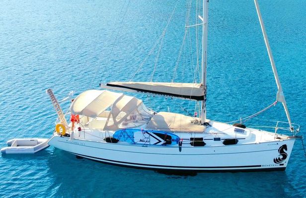 Private sailing trip to Kallithea Thermes Bay and Antony Quinn Bay.