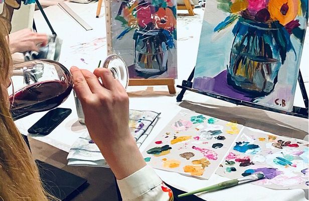 Wine and Painting Workshop Experience in Brussels