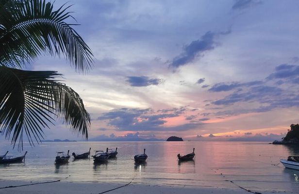 Sunrise yoga class overlooking the beach, the sea & sunrise .