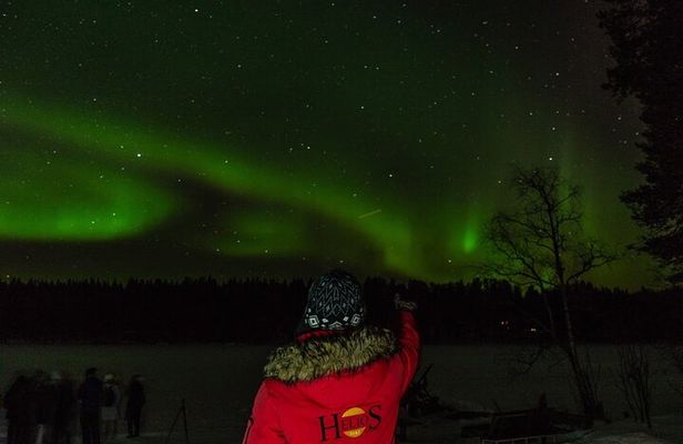 Northern Lights Hunting in Lappish old cottage