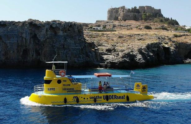 The Yellow Submarine Hippo in Rhodes Morning Trip
