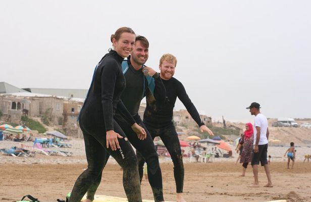 From Agadir: Taghazout Full-Day Beginner Surf Lesson & Lunch