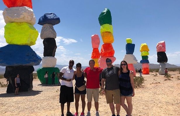 Hoover Dam with Walk On Top Tour and Seven Magic Mountains Stop
