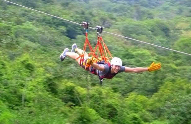 Arenal Full day Adventure:Canopy Tour, Superman, Tarzan Swing, Canyoning Rafting