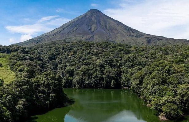 Afternoon Arenal Volcano and Natural Hot Springs River