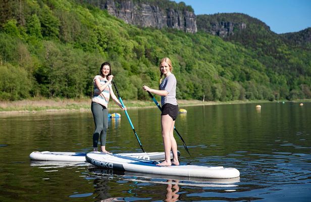 Stand up paddleboard and scooter tour in Bohemian Switzerland
