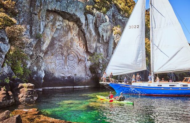 Maori Rock Carvings - Taupo Sailing Adventures - Kindred Spirit