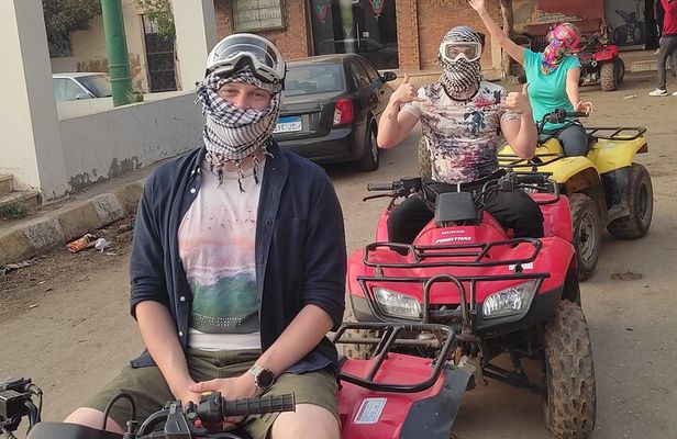 Quad Biking (ATV) at Giza pyramids Desert with Sunset Option