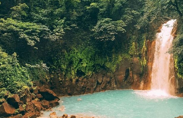 Waterfall, sloth expedition, frogs Blue River also in Costa Rica