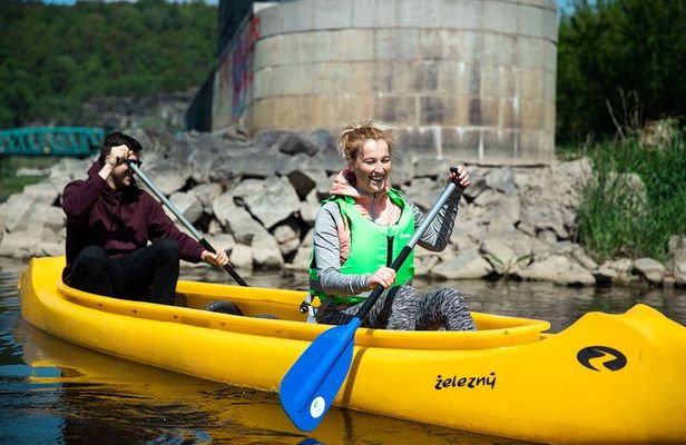 Canoeing on the Elbe river and Bike rental from Děčín to Schmilka