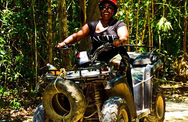 Extreme Adventure - ATV (single) Ziplines and Cenote from Playa del Carmen