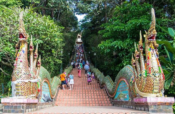 Wat Phra That Doi Suthep & Hmong Village Half Day Tour From Chiang Mai