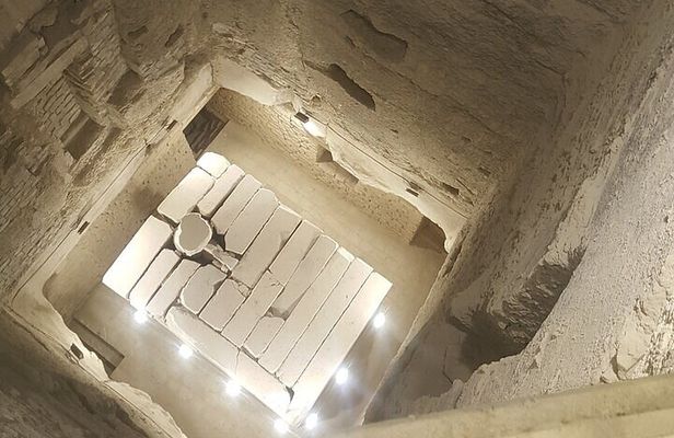 Saqqara pyramids and tombs, Giza three pyramids and Memphis