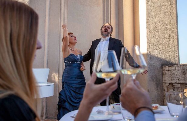 Open-Air Opera Concert with Terrace Aperitif in the Heart of Rome