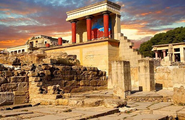 Knossos and Heraklion City from Rethymno