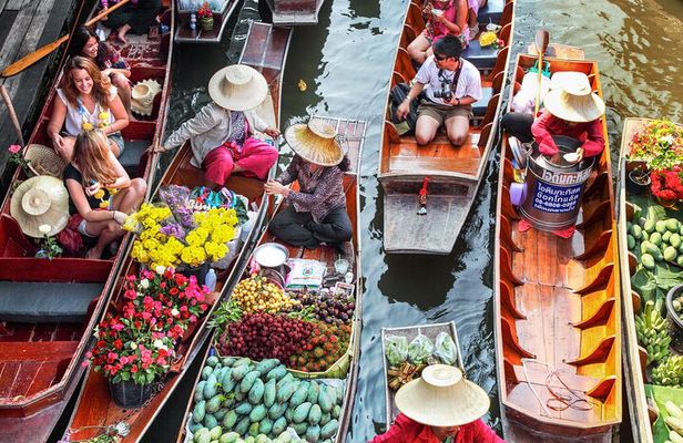 Damnoen Saduak Floating Market & Maeklong Railway Market Tour From Bangkok