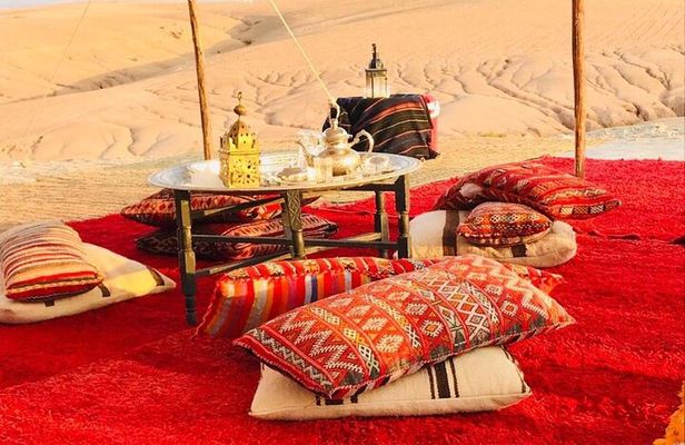 Experience the Agafay Desert -Camel Ride and Sunset Tea on The top of a Hill
