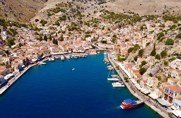 Symi Boat Tour from Kolymbia with Swimming Stop in St Georges Bay