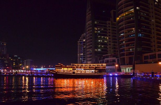 Dubai Marina Dhow Cruise Including Pick Up & DROP OFF SHARING
