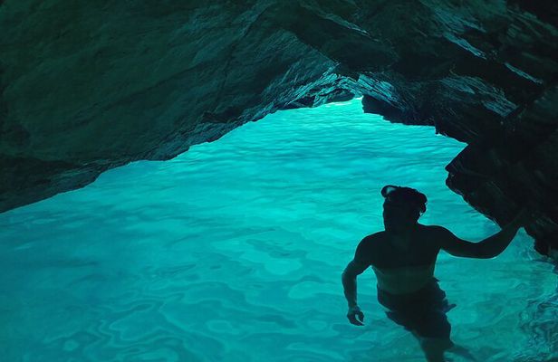 Sea Kayaking and Snorkeling to Green Cave on Sipan island from Lopud