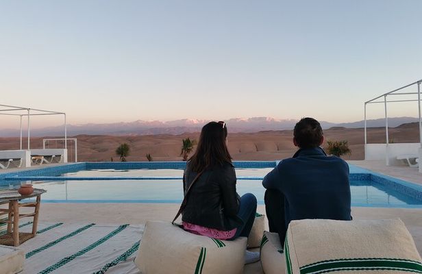Agafay Desert Sunset Camel Ride with dinner and show from Marrakech