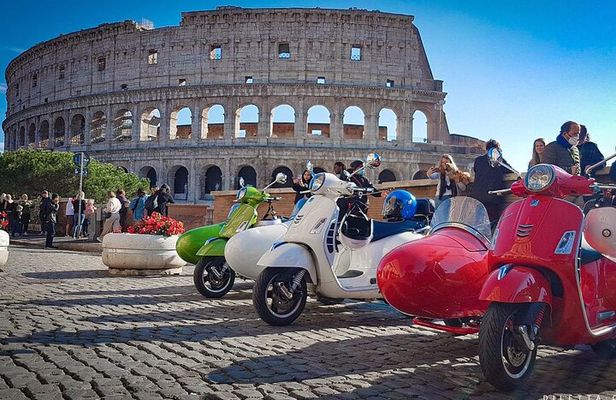 Afternoon Vespa Sidecar Tour in Rome with Gourmet Gelato stop
