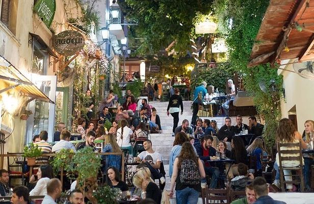Vibrant Athens night guide walking tour