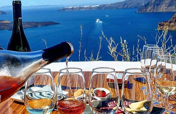 Santorini Private Wine Tour at Sunset with Tastings and Pictures