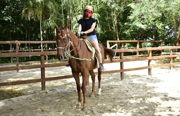 HAVE FUN in the JUNGLE PARK with horseback riding, ATV, zip lines and cenote