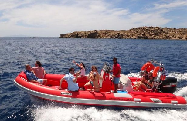 2-Hour Mykonos Private Sea Safari and Snorkeling on a Powerboat