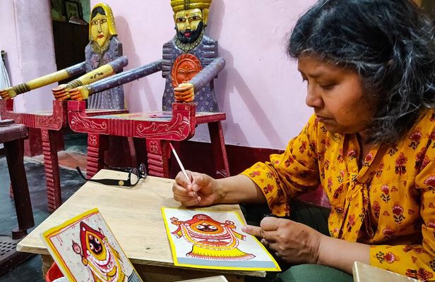 Pattachitra Workshop at Dandasahi by Awarded Artist with KalaKart