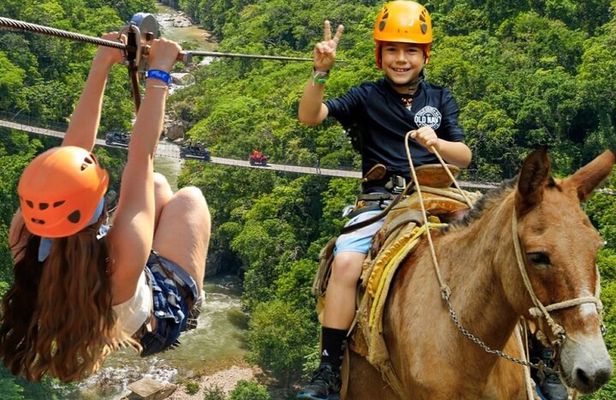 Puerto Vallarta Canopy Tour: Zip-lines and mule ride at the Sierra