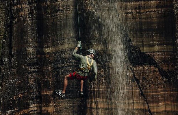 Best Rappel in Guatemala (42 mts. high waterfall near Antigua)