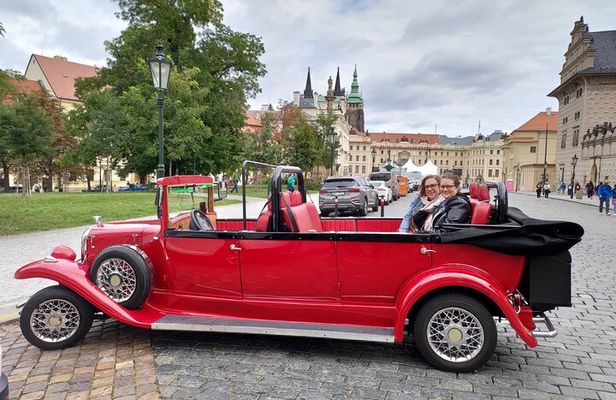 Vintage Car Ride with Walking Tour of Prague City Center