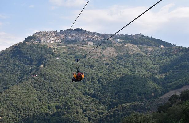  Flight with the Zipline Sicily in San Mauro Castelverde