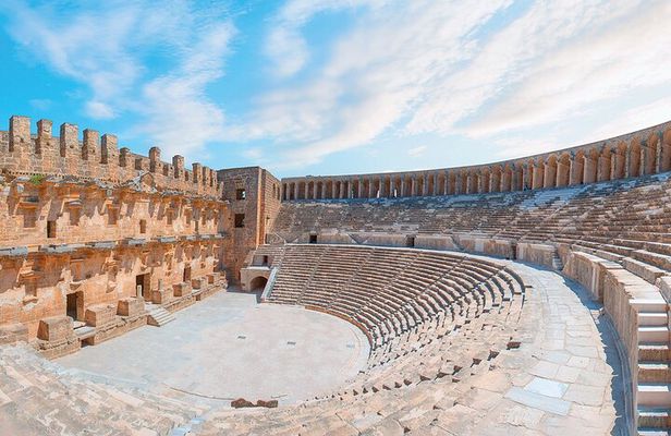 Perge Aspendos Aquaduct Side with Waterfall