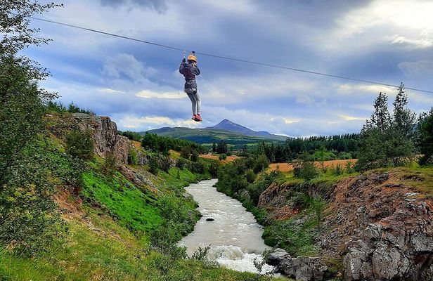 Zipline Adventure Through Glerárgil River Canyon in Akureyri Town