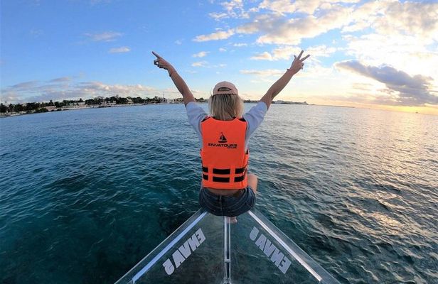 Live Cancun from our Transparent Boat