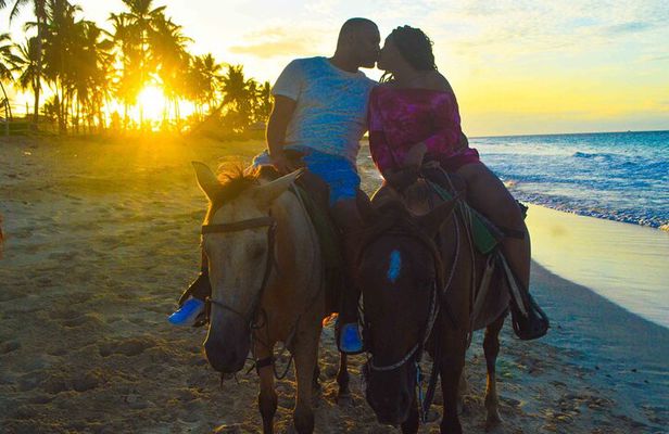 Beach Sunset on Horse Riding in Punta Cana