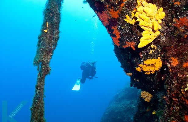 Discover Scuba Diving in the Caldera of the Volcano in Santorini