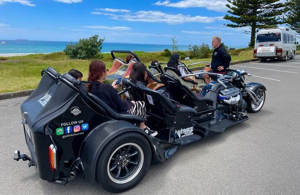 TAURANGA SHORE EXCURSION: Epic 25 min V8 Trike tour of Mt Maunganui & Tauranga