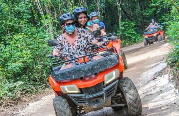 5-Hour Guided Atv Ziplines and Cenote Experience in Puerto Morelos