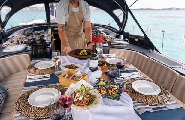 Greek Gastronomy & Wine Pairing Cruise with a Sommelier in Athens