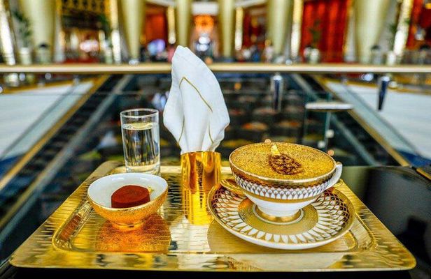Burj Khalifa At the TOP with Gold Coffee at Burj Al Arab