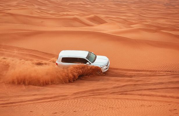 Doha Desert Safari Dune bashing,Sandboarding,CamelRide,Inland Sea