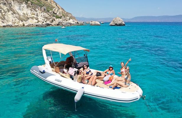 Cagliari Boat Tour 4 Stops .Possible Sighting of Dolphins 