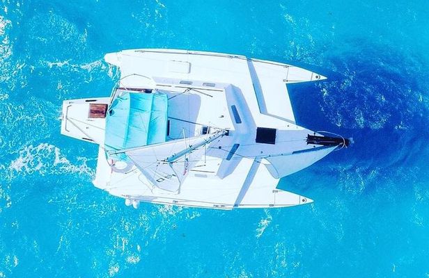 Isla Mujeres Basic Catamaran Tour with Snorkeling and Open Bar