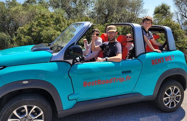 Nice-Monaco-Eze-Nice in 4 seats electric convertible you drive