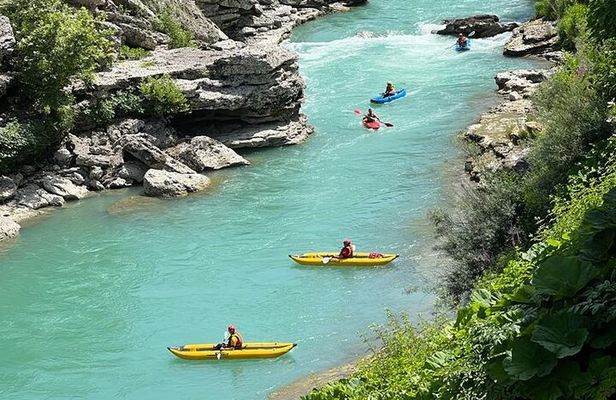 Kayaking in Vjosa River,Albania Kayak Permet,Gjirokaster (ARG)